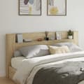 Miniatyrbilde 1 av 11: vidaXL Hodegavl skap med LED sonoma eik 220x16,5x103,5 cm
