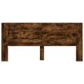 Pikkukuva 6 / 11: vidaXL Sängynpäätykaappi LED-valoilla savutammi 220x16,5x103,5 cm