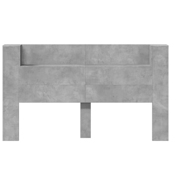 vidaXL Hodegavl skap med LED betonggrå 180x16,5x103,5 cm