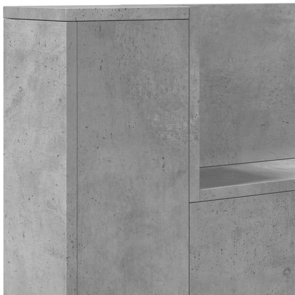 vidaXL Hodegavl skap med LED betonggrå 180x16,5x103,5 cm