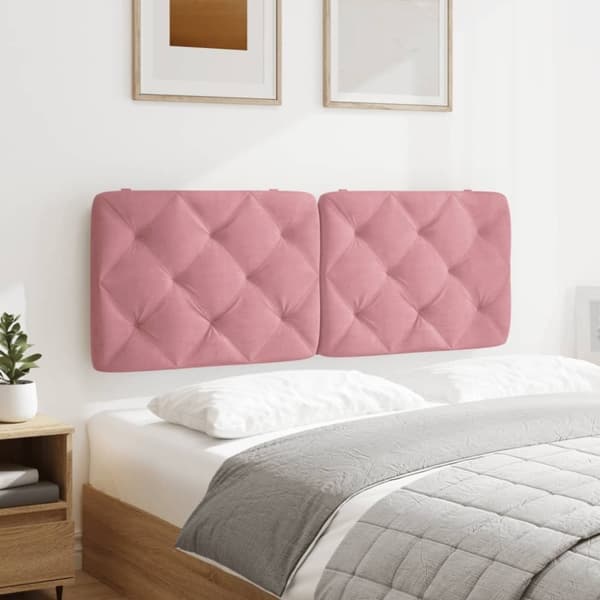 vidaXL Dyna till huvudgavel rosa 120 cm sammet
