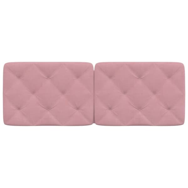 vidaXL Dyna till huvudgavel rosa 120 cm sammet