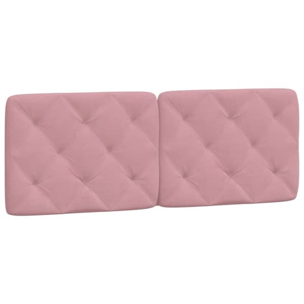 vidaXL Dyna till huvudgavel rosa 120 cm sammet