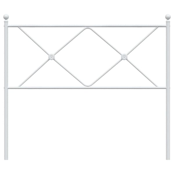 vidaXL sengegavl 100 cm metal hvid