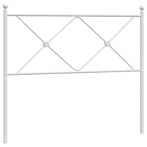 vidaXL sengegavl 100 cm metal hvid