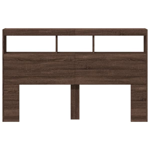 vidaXL Hodegavl skap med LED brun eik 160x17x102 cm