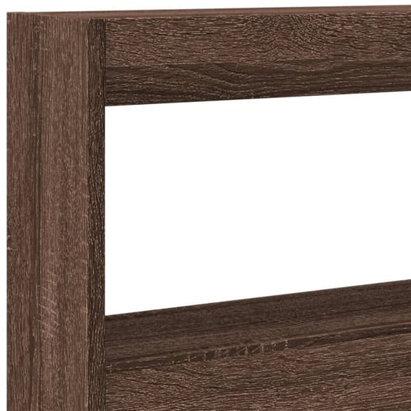 vidaXL Hodegavl skap med LED brun eik 160x17x102 cm