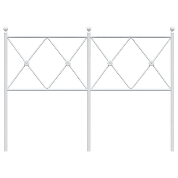vidaXL sengegavl 120 cm metal hvid