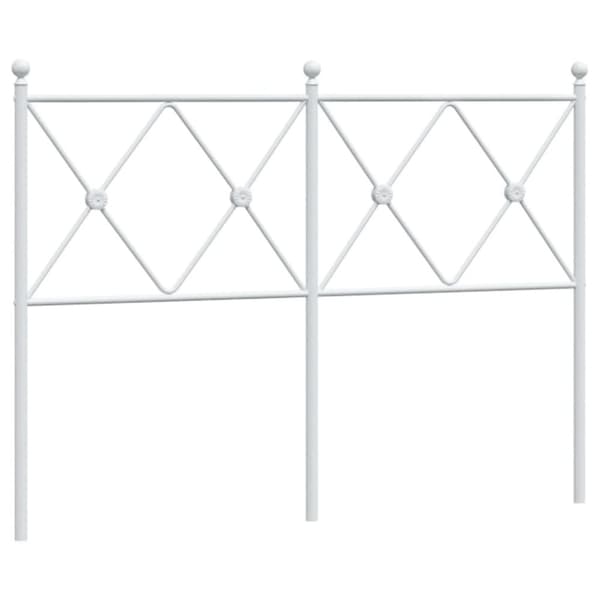 vidaXL sengegavl 120 cm metal hvid