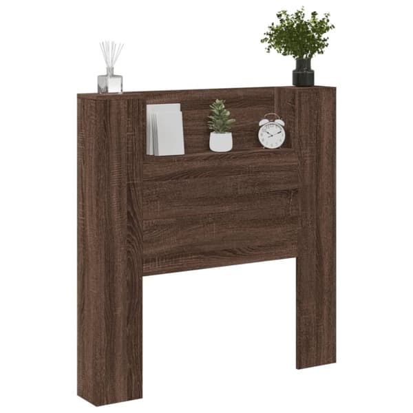 vidaXL Hodegavl skap med LED brun eik 100x16,5x103,5 cm