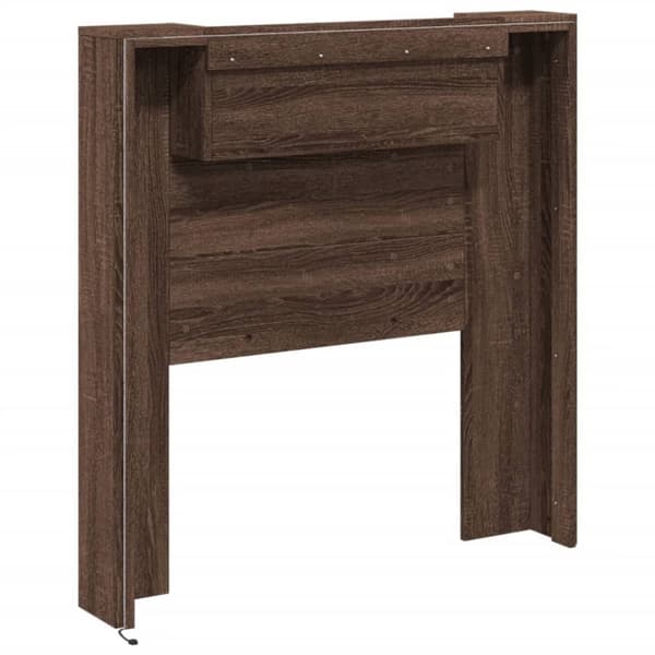 vidaXL Hodegavl skap med LED brun eik 100x16,5x103,5 cm