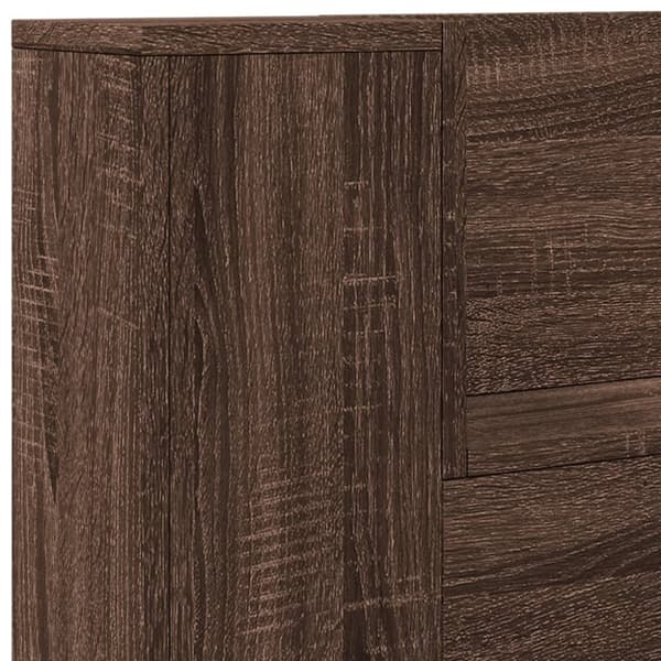 vidaXL Hodegavl skap med LED brun eik 100x16,5x103,5 cm
