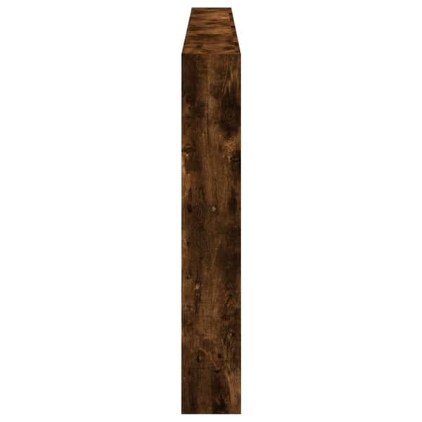 vidaXL Hodegavl skap med LED røkt eik 220x17x102 cm
