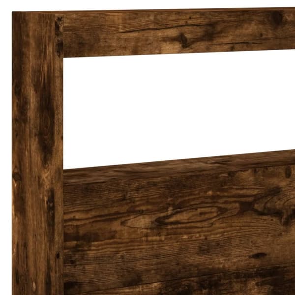 vidaXL Hodegavl skap med LED røkt eik 220x17x102 cm