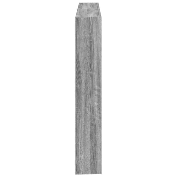 vidaXL Sängynpäätykaappi LED-valoilla harmaa Sonoma 140x17x102 cm