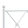 Pikkukuva 4 / 6: vidaXL Metallinen sängynpääty valkoinen 193 cm
