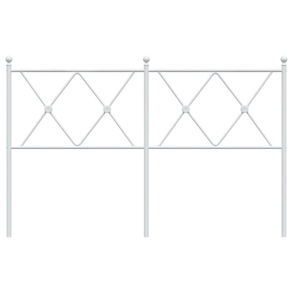 vidaXL sengegavl 137 cm metal hvid