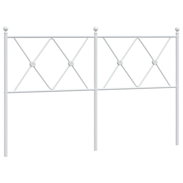 vidaXL sengegavl 137 cm metal hvid