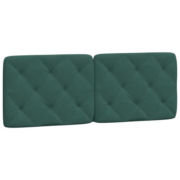 vidaXL gavlpude 140 cm velour mørkegrøn