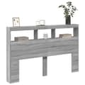 Miniatyrbilde 5 av 11: vidaXL Hodegavl skap med LED grå sonoma 160x17x102 cm