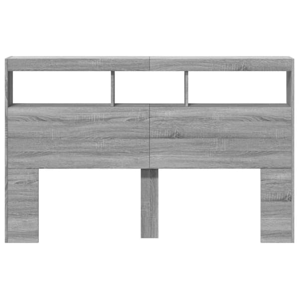 vidaXL Hodegavl skap med LED grå sonoma 160x17x102 cm