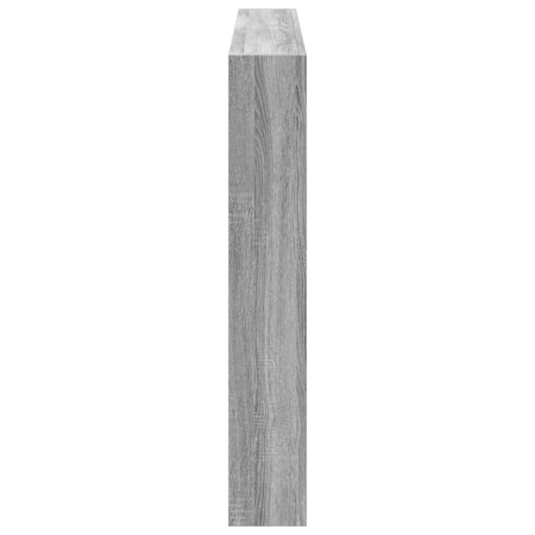 vidaXL Sängynpäätykaappi LED-valoilla harmaa Sonoma 160x17x102 cm