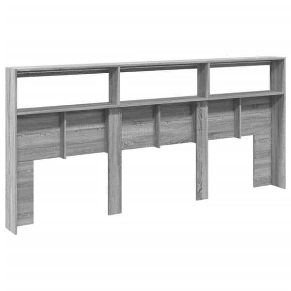 vidaXL Hodegavl skap med LED grå sonoma 220x17x102 cm