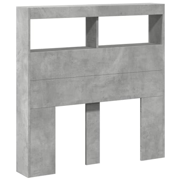 vidaXL Hodegavl skap med LED betonggrå 100x17x102 cm