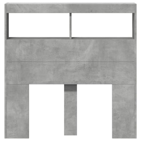 vidaXL Hodegavl skap med LED betonggrå 100x17x102 cm