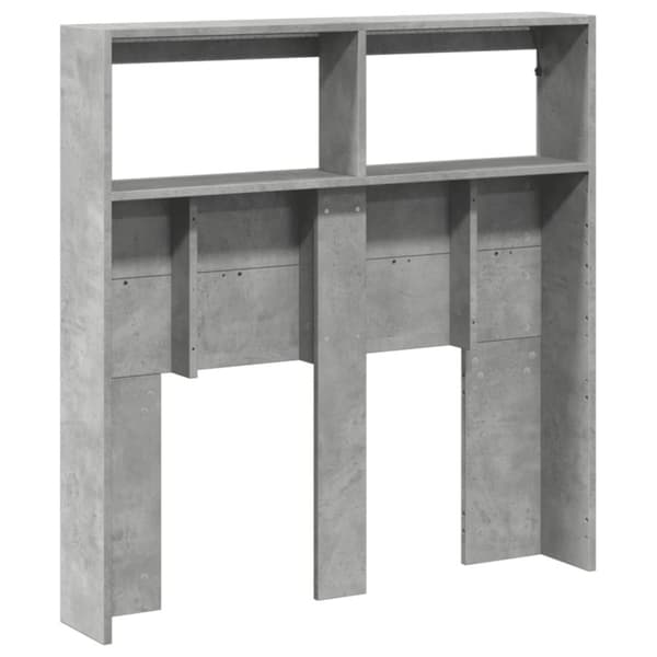 vidaXL Hodegavl skap med LED betonggrå 100x17x102 cm