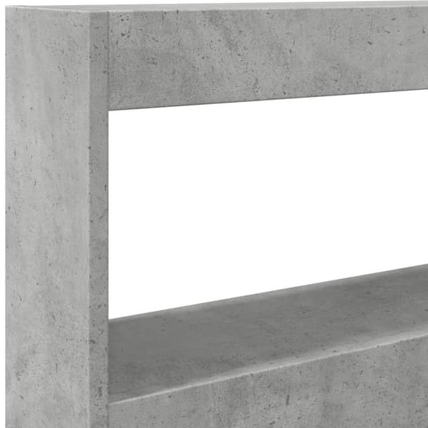 vidaXL Hodegavl skap med LED betonggrå 100x17x102 cm