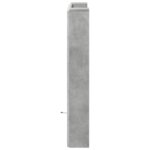 vidaXL Sängynpääty säilytystilalla betoninharmaa 100x16,5x103,5 cm