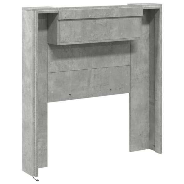 vidaXL Sängynpääty säilytystilalla betoninharmaa 100x16,5x103,5 cm