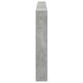 Pikkukuva 7 / 11: vidaXL Sängynpäätykaappi LED-valoilla betoninharmaa 220x17x102 cm