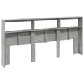 Pikkukuva 8 / 11: vidaXL Sängynpäätykaappi LED-valoilla betoninharmaa 220x17x102 cm