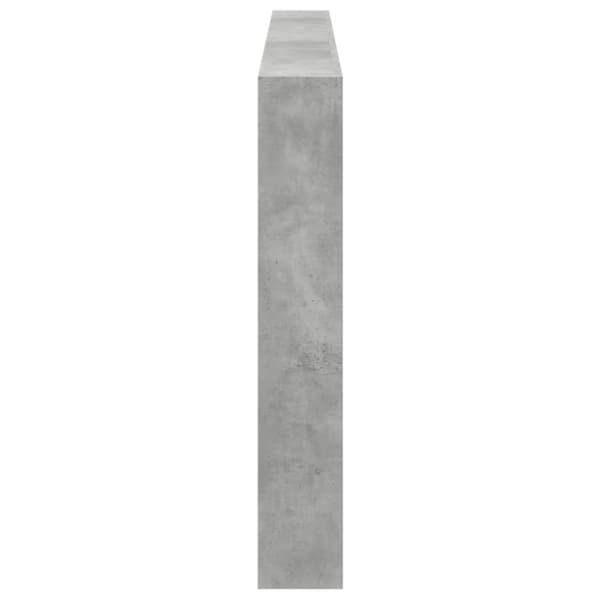 vidaXL Hodegavl skap med LED betonggrå 220x17x102 cm