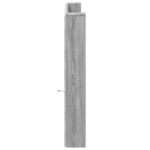vidaXL Hodegavl skap med LED grå sonoma 200x16,5x103,5 cm