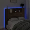 Miniatyrbilde 4 av 11: vidaXL Hodegavl skap med LED brun eik 120x16,5x103,5 cm