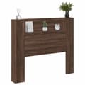 Miniatyrbilde 5 av 11: vidaXL Hodegavl skap med LED brun eik 120x16,5x103,5 cm