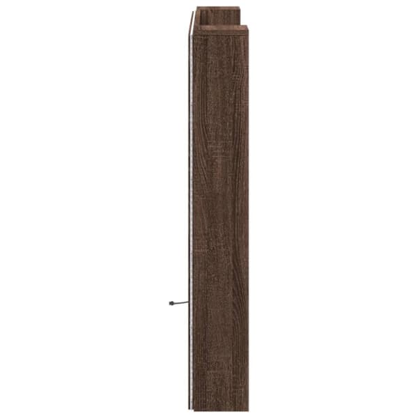 vidaXL Hodegavl skap med LED brun eik 120x16,5x103,5 cm