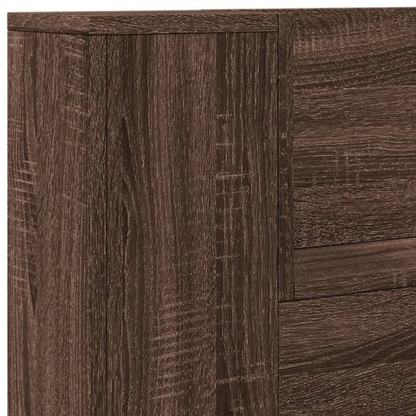 vidaXL Hodegavl skap med LED brun eik 120x16,5x103,5 cm