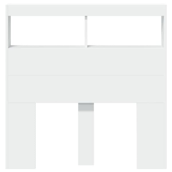 vidaXL Hodegavl skap med LED hvit 100x17x102 cm