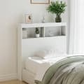 Miniatyrbilde 1 av 11: vidaXL Hodegavl skap med LED hvit 100x17x102 cm