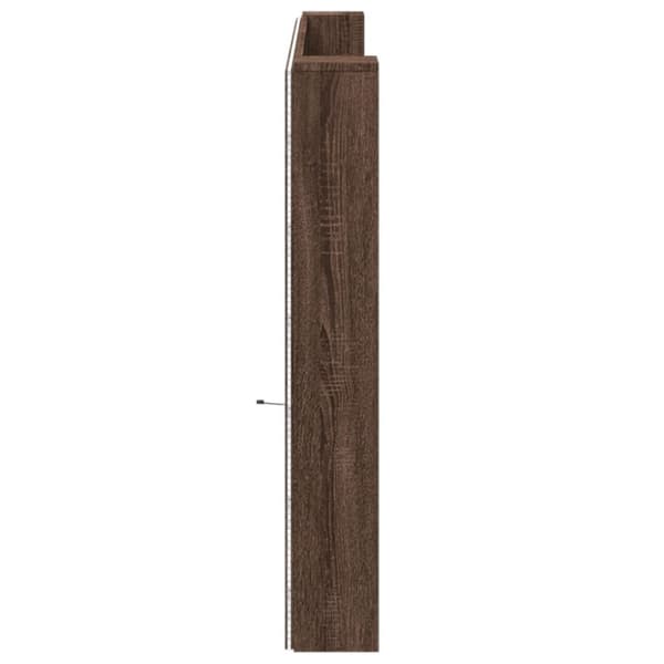 vidaXL Hodegavl skap med LED brun eik 200x16,5x103,5 cm