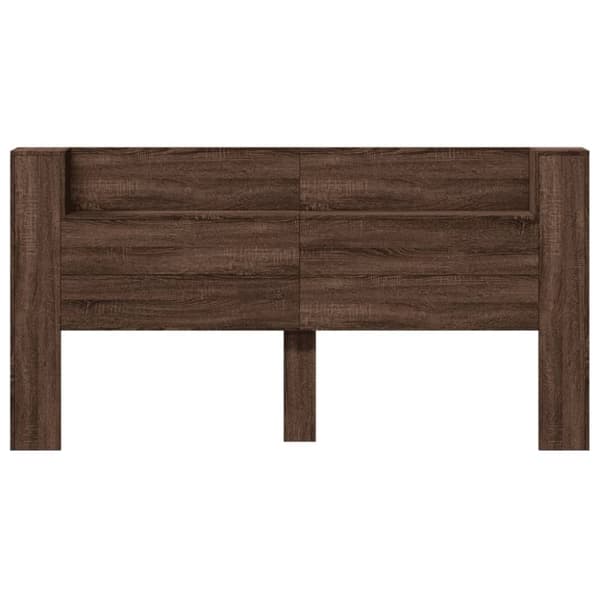 vidaXL Hodegavl skap med LED brun eik 200x16,5x103,5 cm