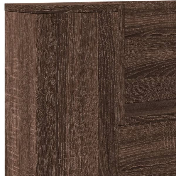 vidaXL Hodegavl skap med LED brun eik 200x16,5x103,5 cm