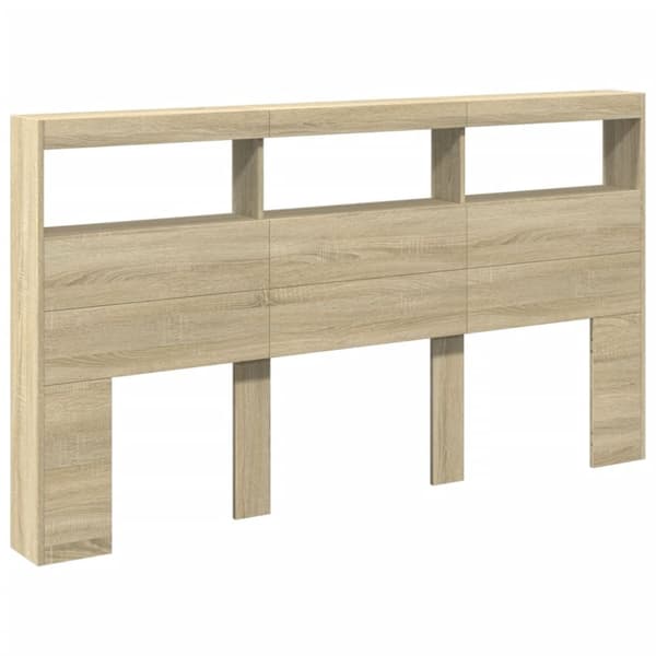 vidaXL Hodegavl skap med LED sonoma eik 180x17x102 cm