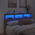 Miniatyrbilde 4 av 11: vidaXL Hodegavl skap med LED sonoma eik 180x17x102 cm