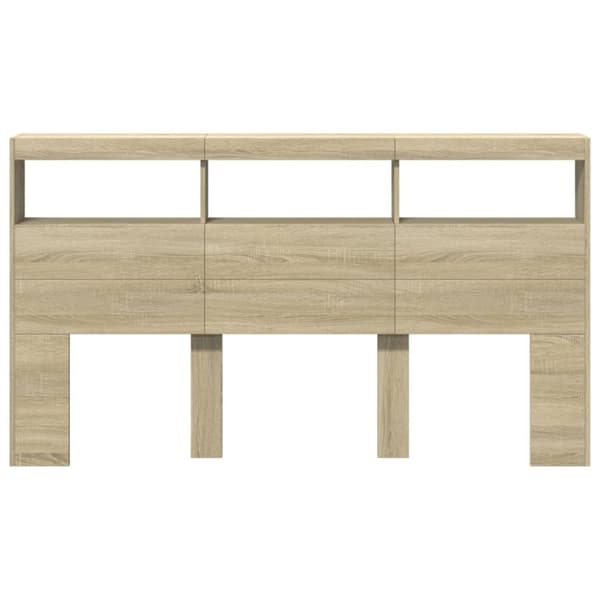 vidaXL Hodegavl skap med LED sonoma eik 180x17x102 cm