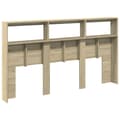 Miniatyrbilde 8 av 11: vidaXL Hodegavl skap med LED sonoma eik 180x17x102 cm